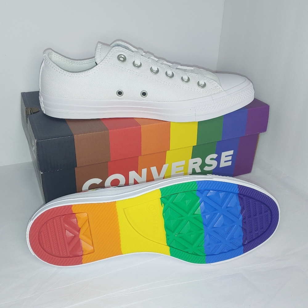 Converse pride abstract white low tops - Picture 2 of 16